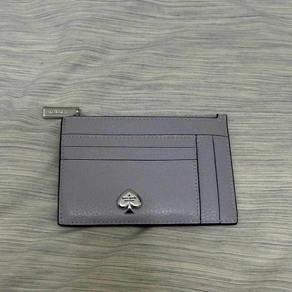 kate spade Card & Key Holder with Silver Spade Hardware